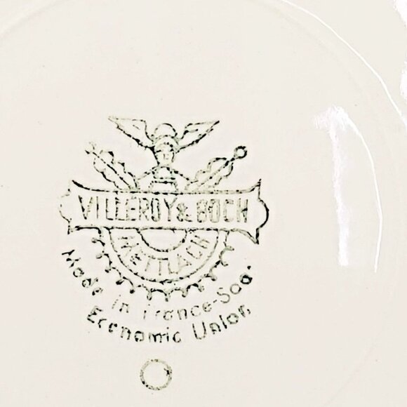 Villeroy & BOCH MCM Yellow Black Salad Plates 7.5"  Saar Union 1950's Set of 6 - Picture 6 of 9